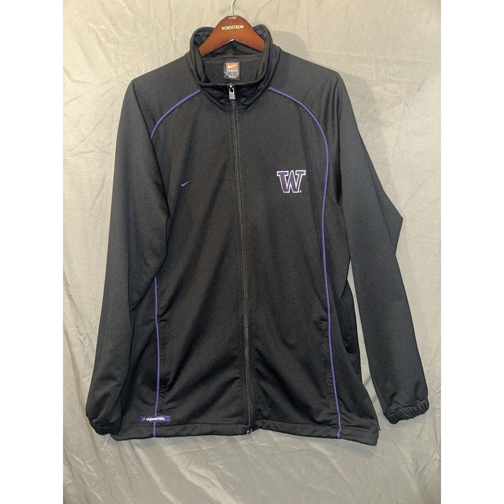 Vintage Nike University of‎ Washington Huskies Track Jacket Mens Sz Large black